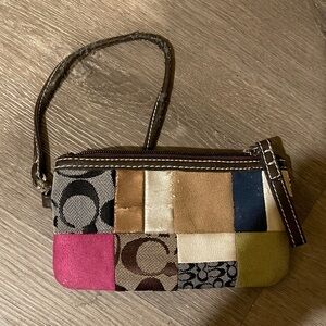 Coach Multicolor Patchwork Wristlet